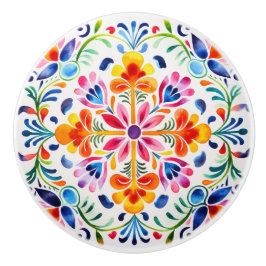 Mexicaanse Bloem Ontwerp Keramische Knop