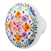 Mexicaanse Bloem Ontwerp Keramische Knop (Rechts)