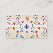 Mexicaanse Bloem QR Code Bruidsfeest Cadeau Regist Visitekaartje (Achterkant)