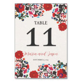 Mexicaanse Bloemen Elegante Kleurrijke Fiesta Huwe Kaart (Voorkant)