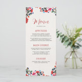 Mexicaanse Bloemen Elegante Kleurrijke Fiesta Huwe Menu (Staand voorkant)