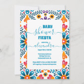 Mexicaanse Bloemen Fiesta Meisje Baby shower Kaart (Voorkant)