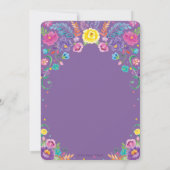 Mexicaanse Bloemen Fiesta Meisje Baby shower Kaart (Achterkant)