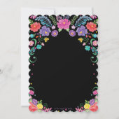 Mexicaanse Bloemen Fiesta Verjaardagsfeest Kaart (Achterkant)