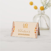 Mexicaanse Bloemen  Folk Art gepersonaliseerd Plaatskaartje (Achterkant)