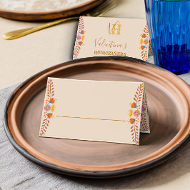 Mexicaanse Bloemen  Folk Art gepersonaliseerd Plaatskaartje