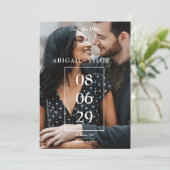 Mexicaanse Bloemen Foto Save The Date Kaart (Staand voorkant)