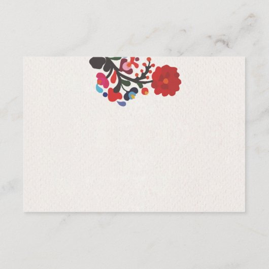 Mexicaanse Bloemen Kleurrijke Botanische Bloemen H Informatiekaartje (Achterkant)