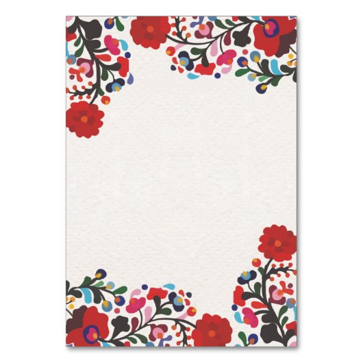 Mexicaanse Bloemen Kleurrijke Botanische Bloemen H Kaart (Achterkant)