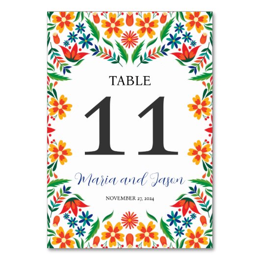 Mexicaanse Bloemen Kleurrijke Botanische Bloemen H Kaart (Voorkant)