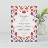 Mexicaanse Bloemen Kleurrijke Botanische Bloemen H Kaart (Staand voorkant)