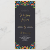 Mexicaanse Bloemen Kleurrijke Botanische Bloemen H Programmakaart (Voorkant)