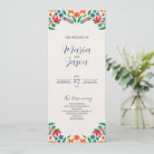 Mexicaanse Bloemen Kleurrijke Botanische Bloemen H Programmakaart (Staand voorkant)