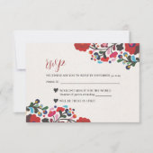 Mexicaanse Bloemen Kleurrijke Botanische Bloemen H RSVP Kaartje (Voorkant)