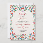 Mexicaanse Bloemen Kleurrijke Botanische Romantisc Kaart (Voorkant)