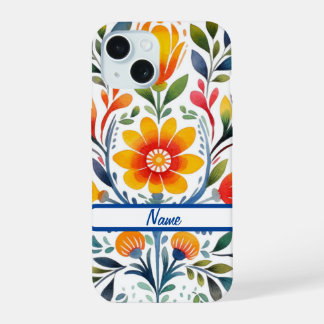 Mexicaanse Bloemen Ontwerp Case-Mate iPhone 15 Case