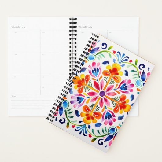 Mexicaanse bloemen ontwerp planner (Display)