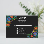 Mexicaanse bloemen RSVP (Staand voorkant)
