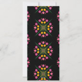 Mexicaanse Bloemen Vlinders Hand Dawn Trouw Menu (Achterkant)