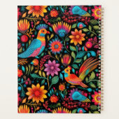 Mexicaanse bloemenpatroon script naam recept planner (Achterkant)