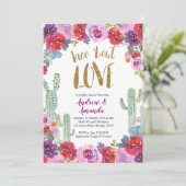 Mexicaanse Bloementaco 'over liefde uitnodiging (Staand voorkant)