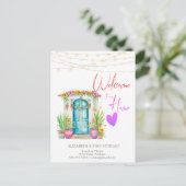 Mexicaanse Bloemige Huisdeur Aankondiging (Staand voorkant)