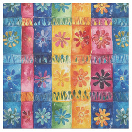 Mexicaanse Bloempatroon-Naadloze Papel Picado Stof