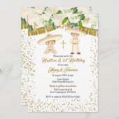 Mexicaanse Blonde Haar Charro Jongens Doop Verjaar Kaart (Voorkant / Achterkant)