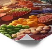 Mexicaanse boeren verkopen Abstracte kunst Poster (Hoek)