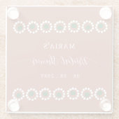 Mexicaanse Boho Barro Bruidsdouche Glazen Onderzetter (Achterkant)