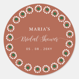 Mexicaanse Boho Barro Bruidsfeest Ronde Sticker