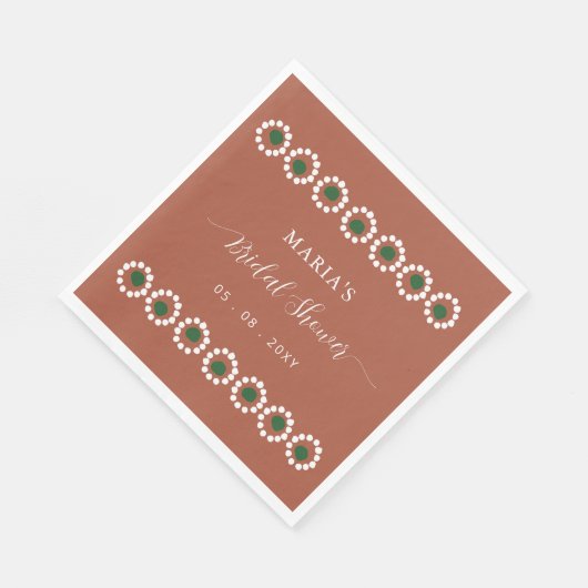 Mexicaanse Boho Barro Bruidsfeest Servet (Hoek)