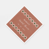 Mexicaanse Boho Barro Bruidsuitnodiging Servet (Hoek)