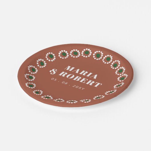 Mexicaanse Boho Barro Papieren Bordje (Gekanteld)