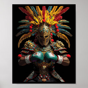 Mexicaanse Boksen Azteekse Warrior Power Poster