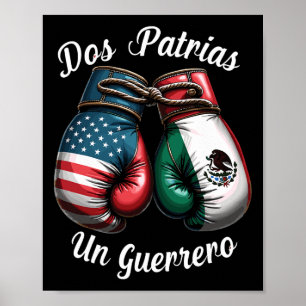 Mexicaanse boksen Dos Patrias Un Guerrero Poster