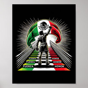 Mexicaanse Boksen Fuerza Honor Spirit Poster