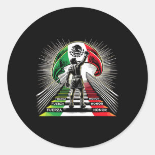 Mexicaanse Boksen Fuerza Honor Spirit Ronde Sticker