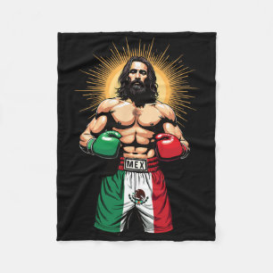 Mexicaanse Boksen Jezus Christus Mex Boksen Shorts Fleece Deken