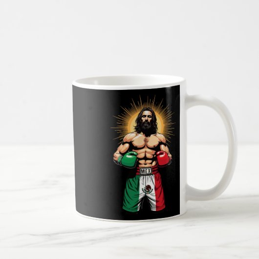 Mexicaanse Boksen Jezus Christus Mex Boksen Shorts Koffiemok (Rechts)