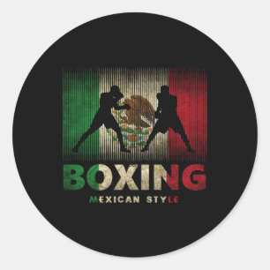 Mexicaanse Boksen Vintage Mexicaanse Boksen Ronde Sticker