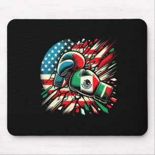 Mexicaanse bokshandschoenen Amerikaanse vlag fusie Muismat