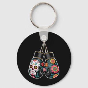 Mexicaanse Bokshandschoenen in Vintage Stijl Aztek Sleutelhanger