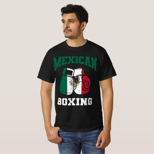 Mexicaanse bokshandschoenen t-shirt (Voorkant volledig)