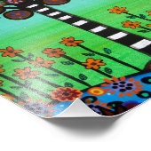 Mexicaanse boom van levensbloemen schilderen foto afdruk (Hoek)