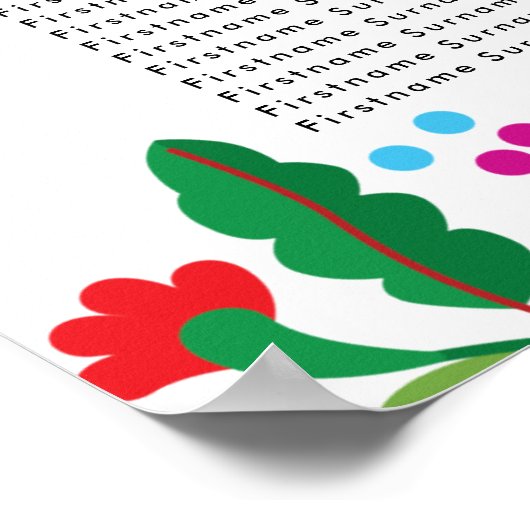 Mexicaanse borduurwerk bruiloft zitgrafiek poster (Hoek)