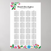 Mexicaanse borduurwerk bruiloft zitgrafiek poster (Voorkant)