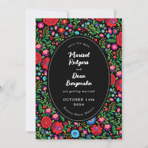 Mexicaanse Borduurwerk foto Save the Date