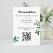 Mexicaanse borduurwerk kleurrijke accommodaties RSVP kaartje (Staand voorkant)