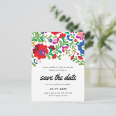 Mexicaanse Borduurwerk Save the Date Briefkaart (Staand voorkant)